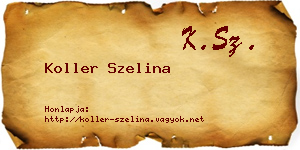 Koller Szelina névjegykártya